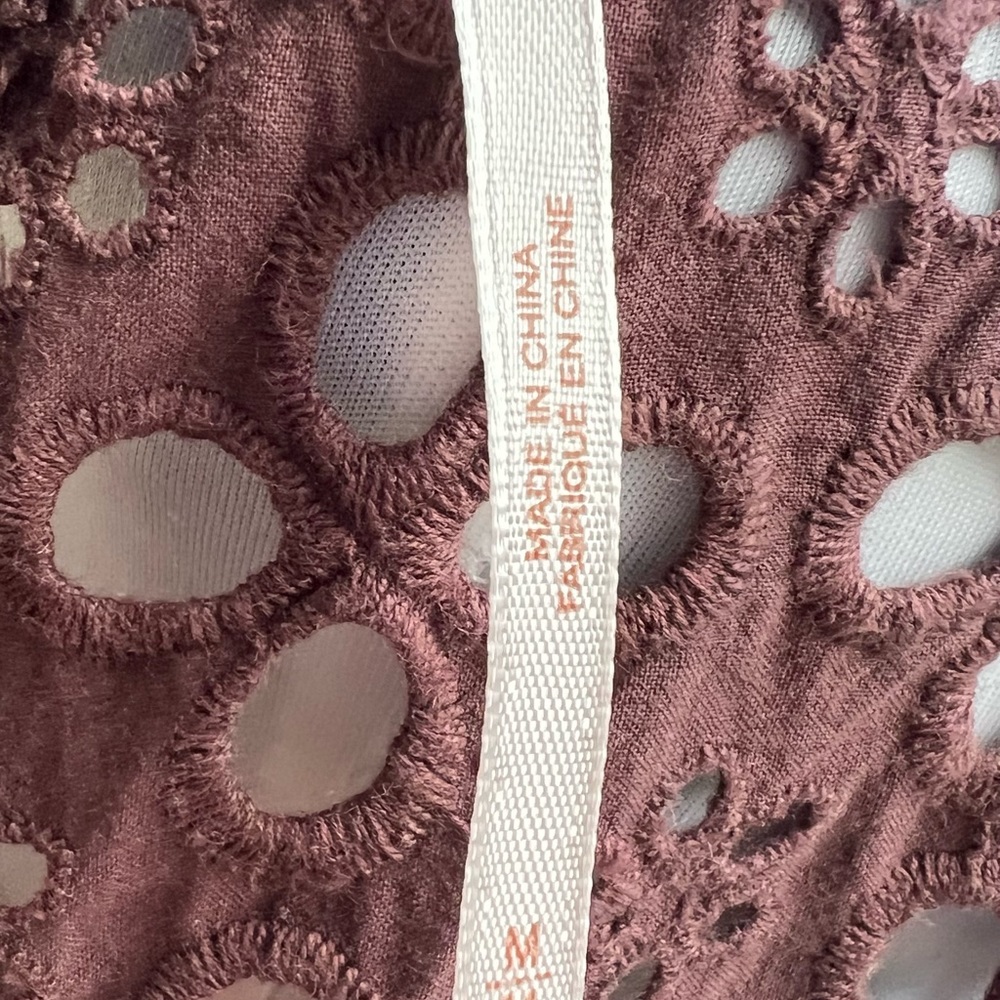 Free People Molly Retro Peplum Tank Top Medium M Brown Red - Picture 7 of 8